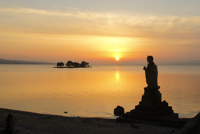 まつえの夕日